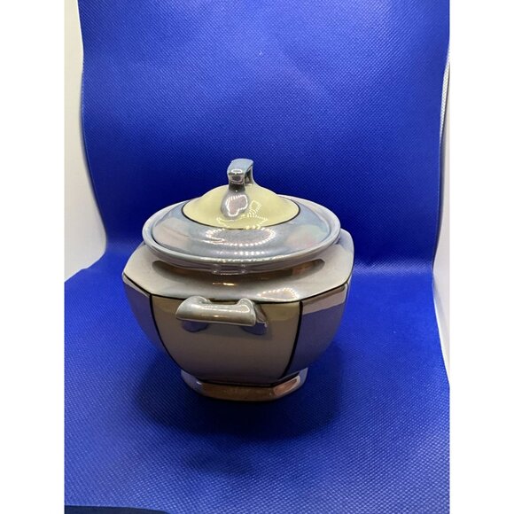 Vintage Bavarian Lusterware China Creamer & Sugar Set With Hand-Painted Floral - Picture 16 of 16